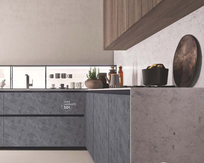 Aura Marble & Laminate 8x4 ft High Gloss 1.5 mm - 501 Stone