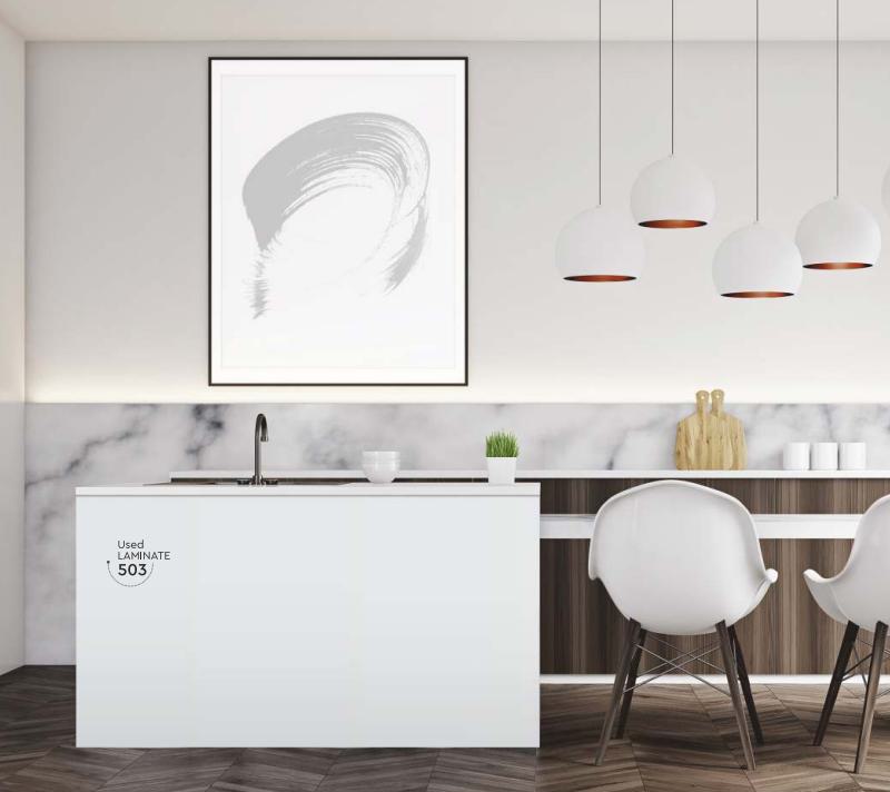 Carrara Marble & Stone Laminate 8x4 ft High Gloss 1.5 mm - 503 Pure