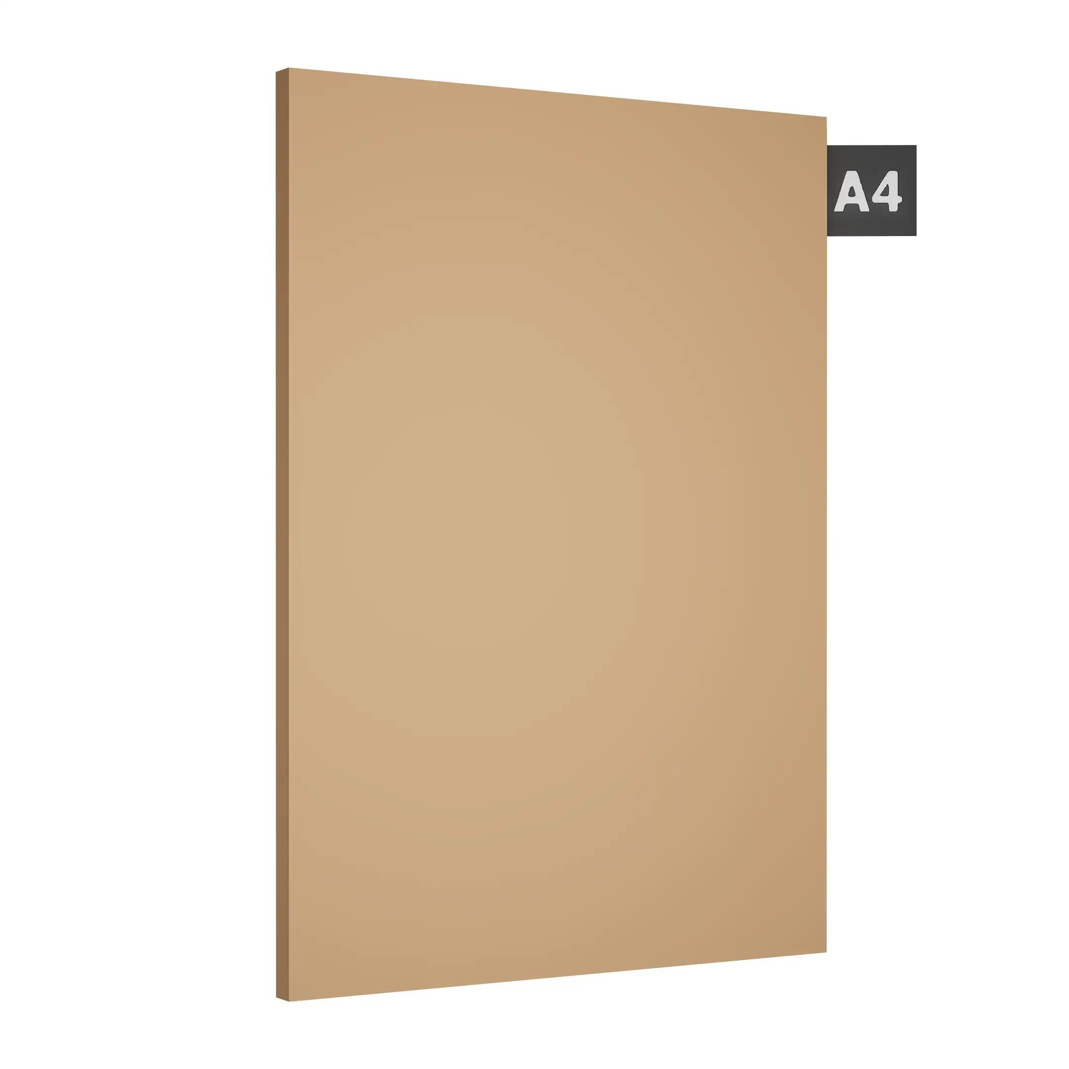 Sandy Brown Plain Laminate 8x4 ft Suede 0.8 mm - 51365 SF