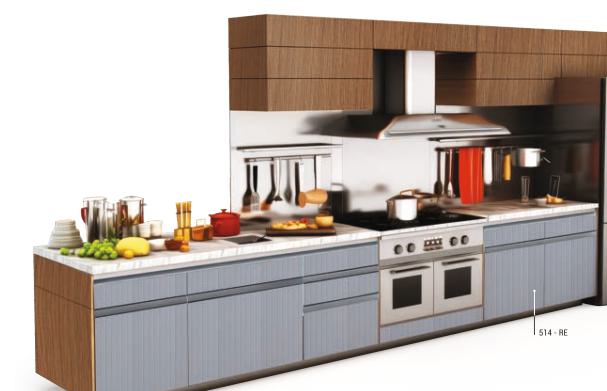 Light Grey Fluted Laminate 8x4 ft Texture 0.9 mm - 514 RE