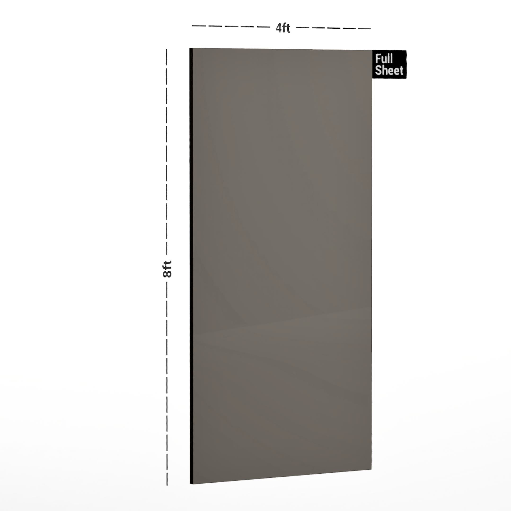 Gothic Grey Plain Laminate 8x4 ft Glossy 1 mm - 668 DG