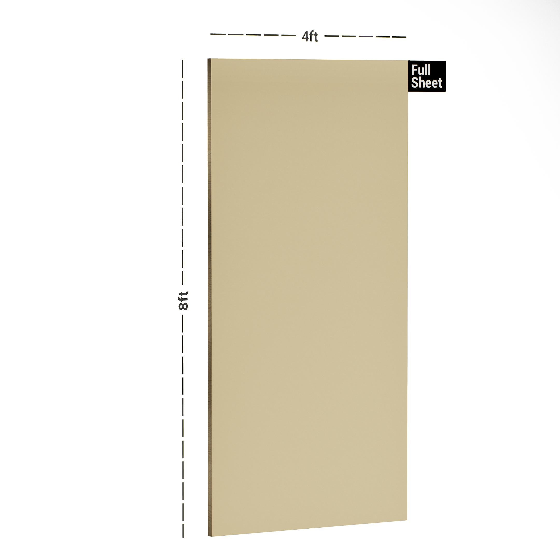 Beiege Plain Laminate 8x4 ft High Gloss 1 mm - 6995 EHG