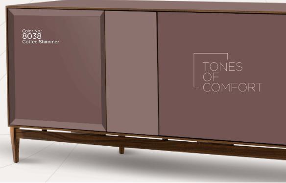 Coffee Shimmer Plain Laminate 8x4 ft Matte 1 mm - 8038 A