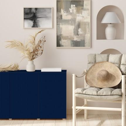 Blue Plain Laminate 8x4 ft Suede 0.8 mm - 8039 SF