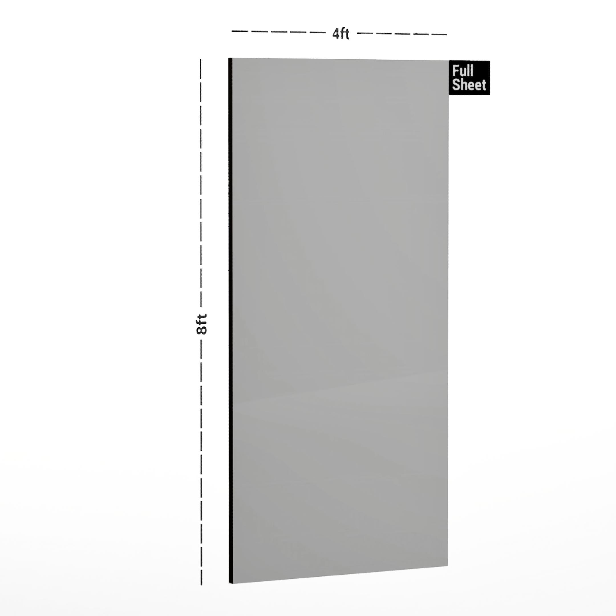 Light Grey Plain Laminate 8x4 ft High Gloss 1 mm - 8177 SP