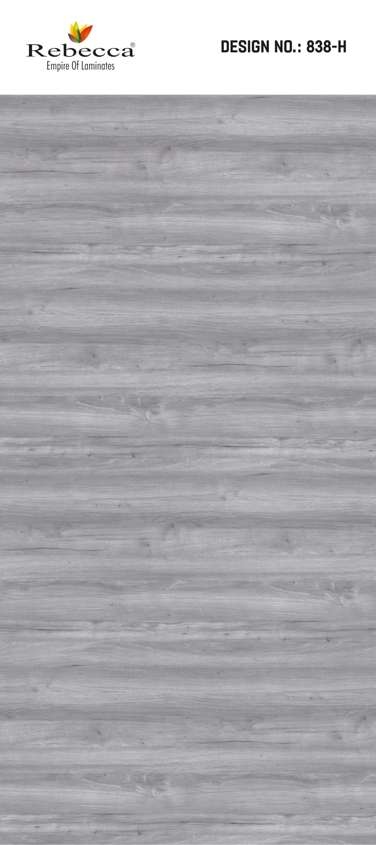 Globosa Grey Wood Laminate 8x4 ft High Gloss 1 mm - 838 H-HG