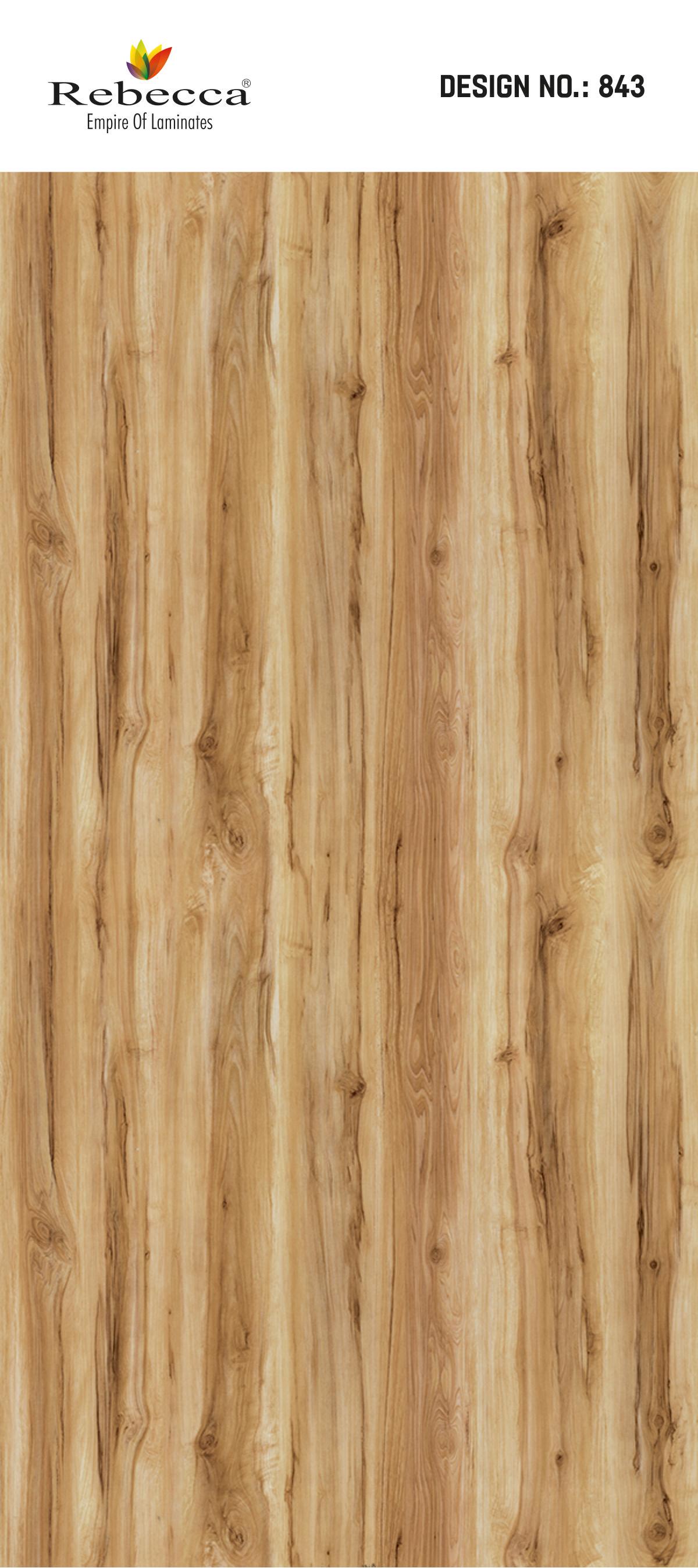 Yellow Malletty Wood Laminate 8x4 ft High Gloss 1 mm - 843 HG