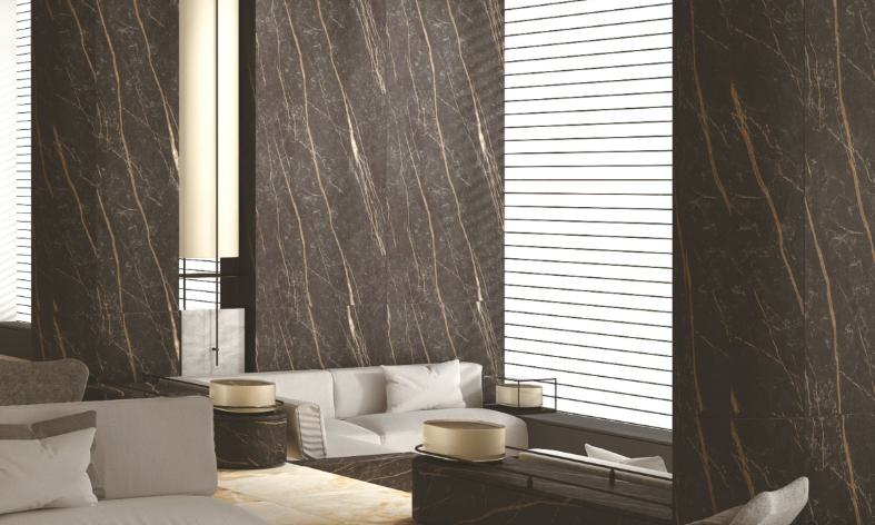 Black Marble & Stone Laminate 8x4 ft Texture 0.8 mm - 8919 MS