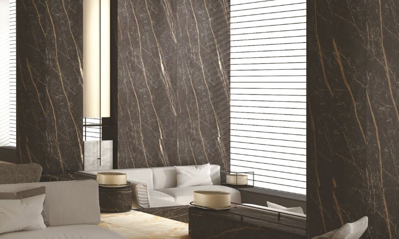 Black Marble & Stone Laminate 8x4 ft High Gloss 0.8 mm - 8919 SG