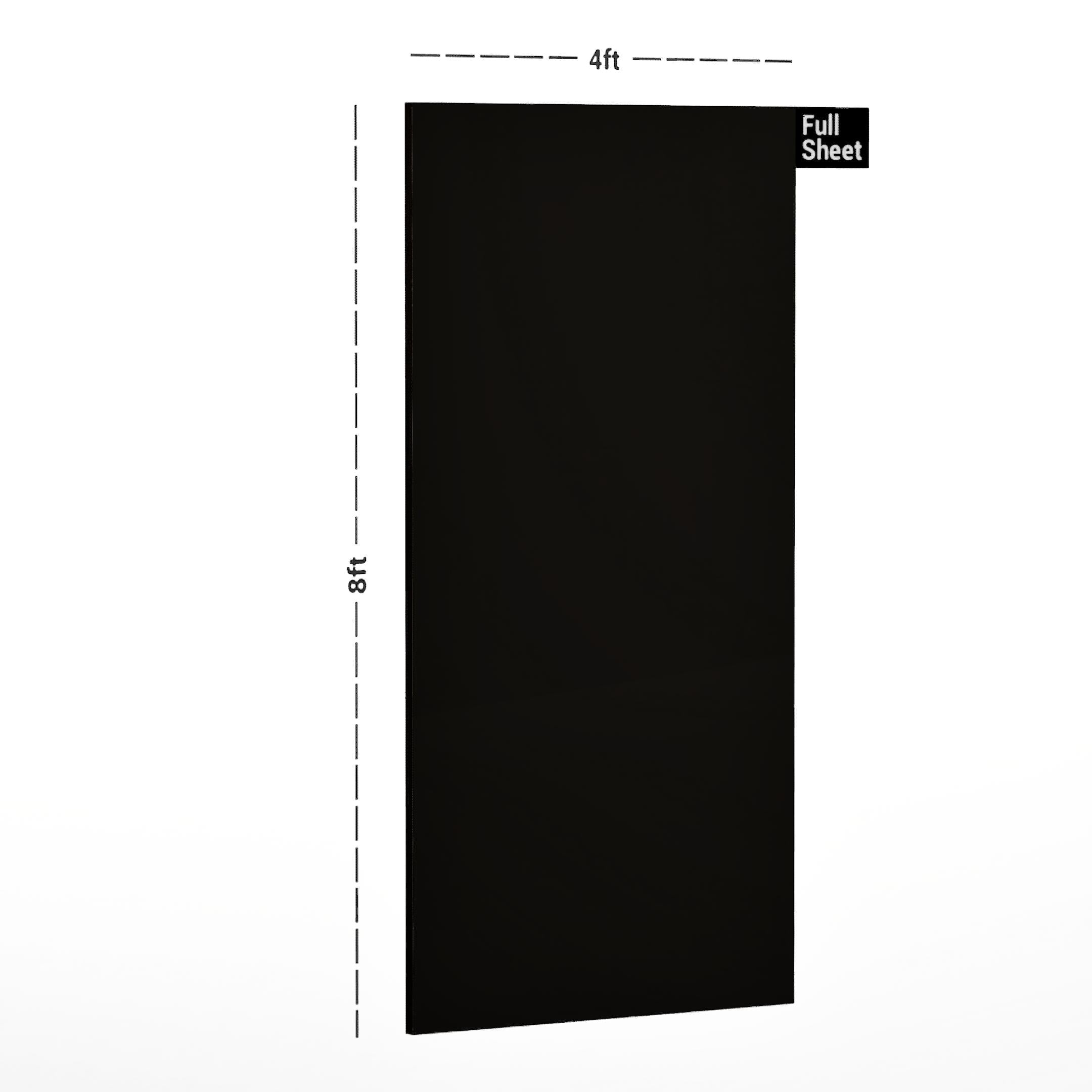 Plain Laminate 8x4 ft Suede 0.82 mm - 9018 Black