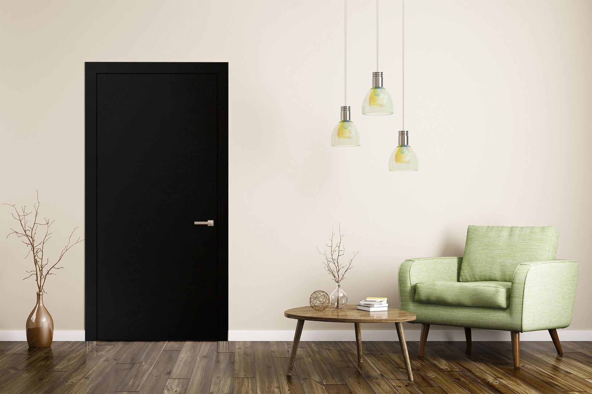 Black Plain Laminate 8x4 ft Suede 1 mm - 93646 SUD