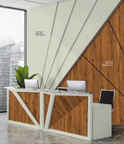 Off White Designer Laminate 8x4 ft Texture 1 mm - 9501 SFK