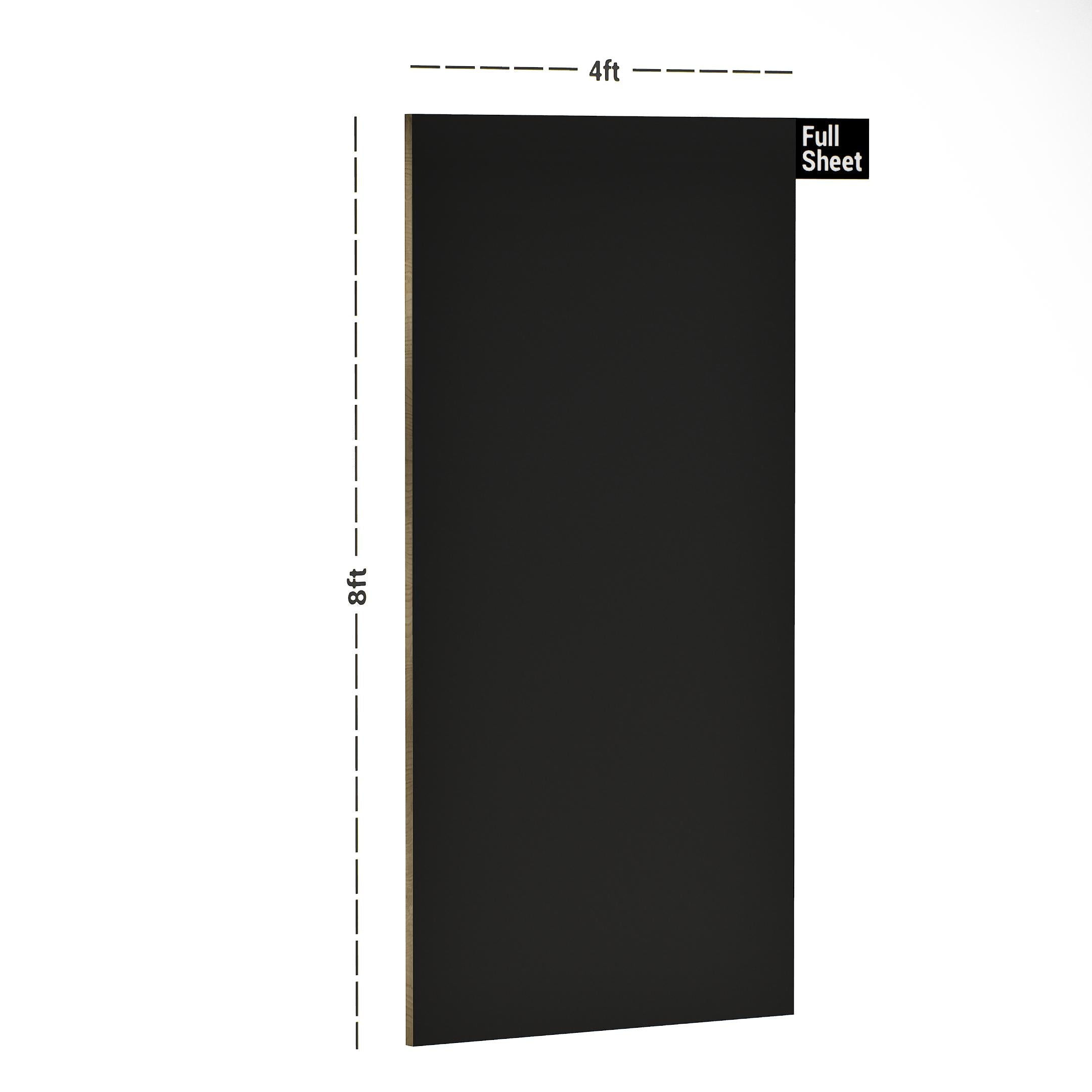 Black Plain Laminate 8x4 ft Matte 1 mm - 9535 SZM