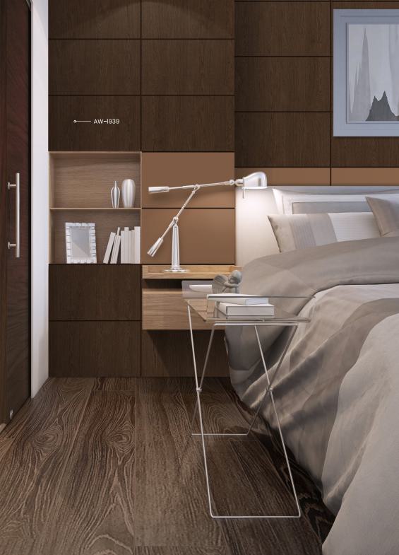 African Teak Wood Laminate 8x4 ft Texture 1 mm - AW 1939