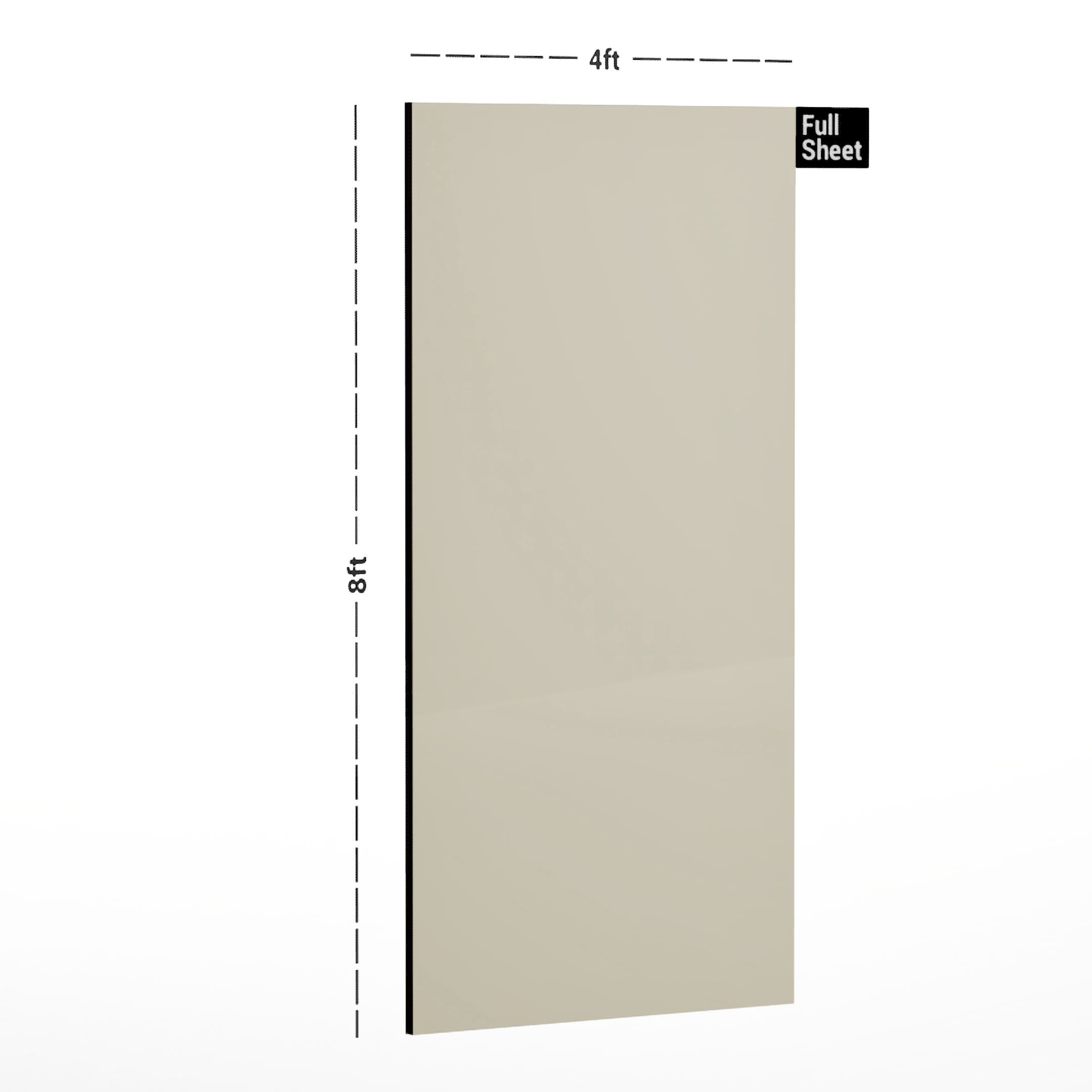 155 Pearl White Plain Laminate 8x4 ft Texture 1 mm - BR 8050