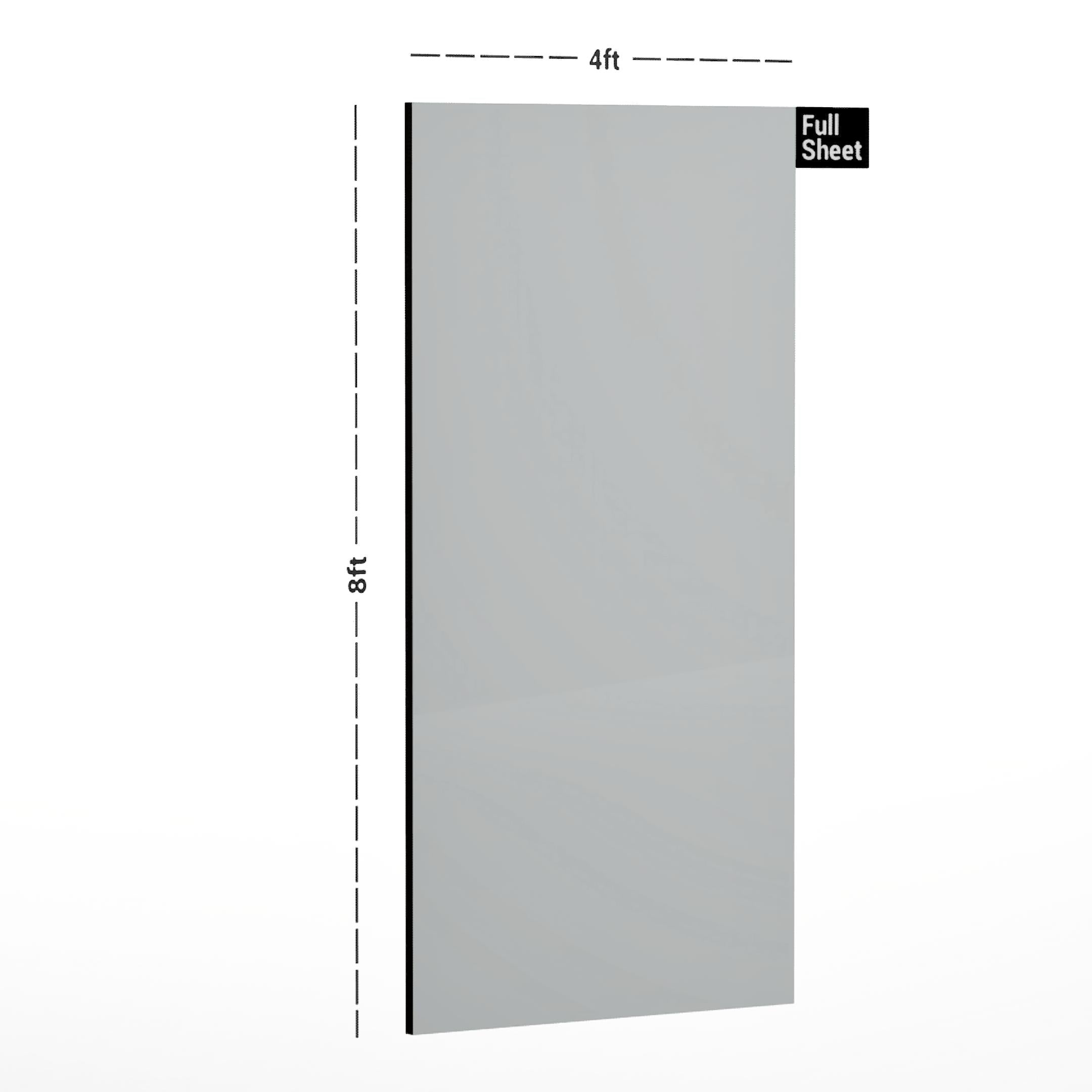 Plain Laminate 8x4 ft High Gloss 1.25 mm - Crystal 1111