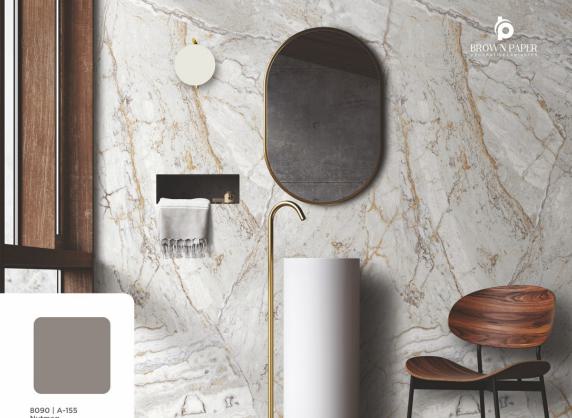 White Creck Marble & Stone Laminate 8x4 ft Texture 1 mm - DG 611
