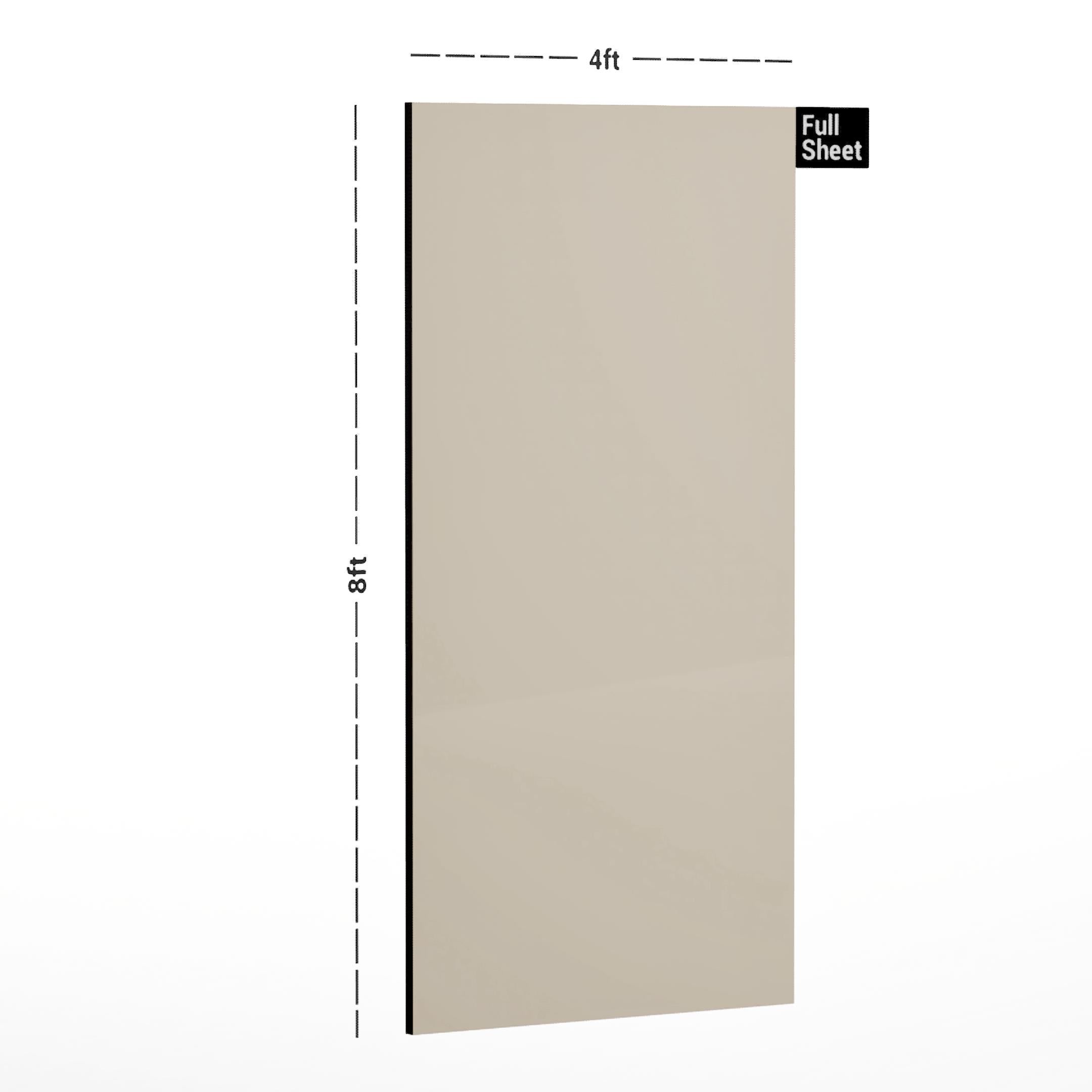 Light Ivory The One Plain Laminate 8x4 ft Glossy 1 mm - DG 646