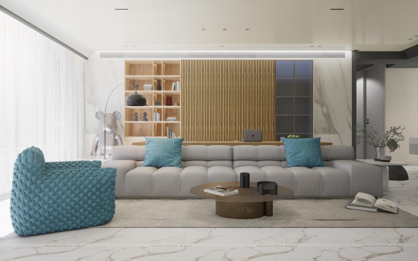 Sagnada Marble & Stone Laminate 8x4 ft Texture 1 mm - DM 1142