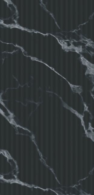 Black Muse Stone Fluted Laminate 8x4 ft Texture 1 mm - FI 5097