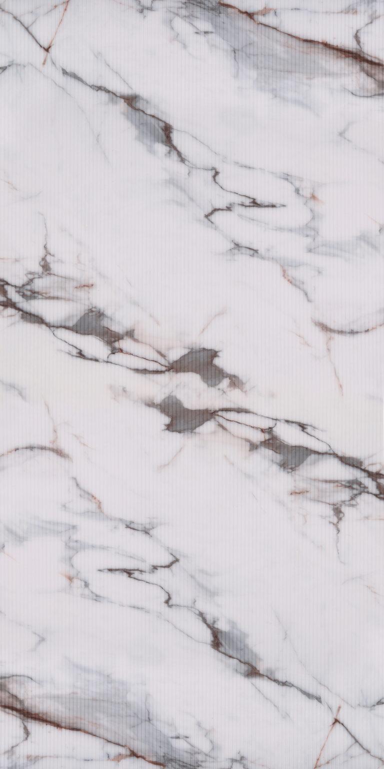 Bianco Flute Marble Fluted Laminate 8x4 ft High Gloss 2.5 mm - FL 3206