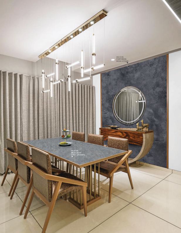 Rich Light Grey Granite Marble & Stone Laminate 8x4 ft Texture 1 mm - HS 6154