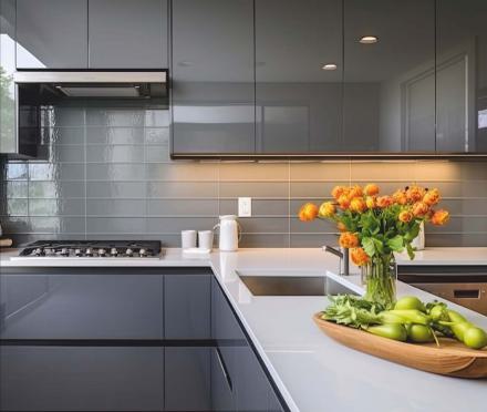 Grey Wood Laminate 8x4 ft High Gloss 1.5 mm - KL 801