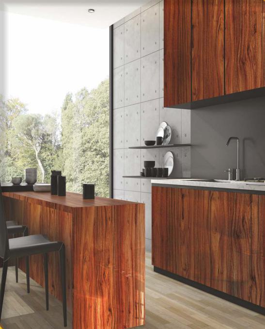 Wood Laminate 8x4 ft High Gloss 1.5 mm - KR 201