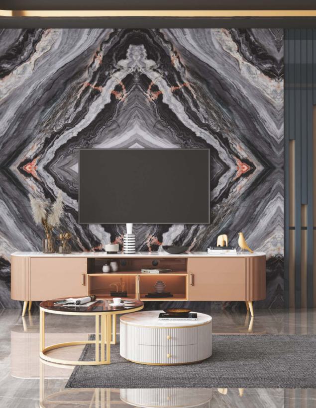 Marble & Stone Laminate 8x4 ft High Gloss 1 mm - LM 15477