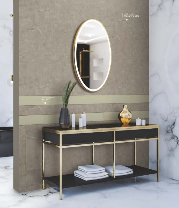 Marble & Stone Laminate 8x4 ft High Gloss 1.5 mm - Moscato Gris