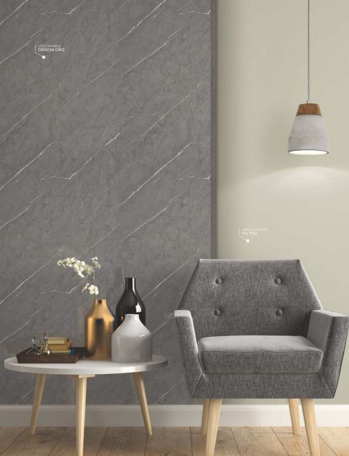 Marble & Stone Laminate 8x4 ft High Gloss 1.5 mm - Orison Gris