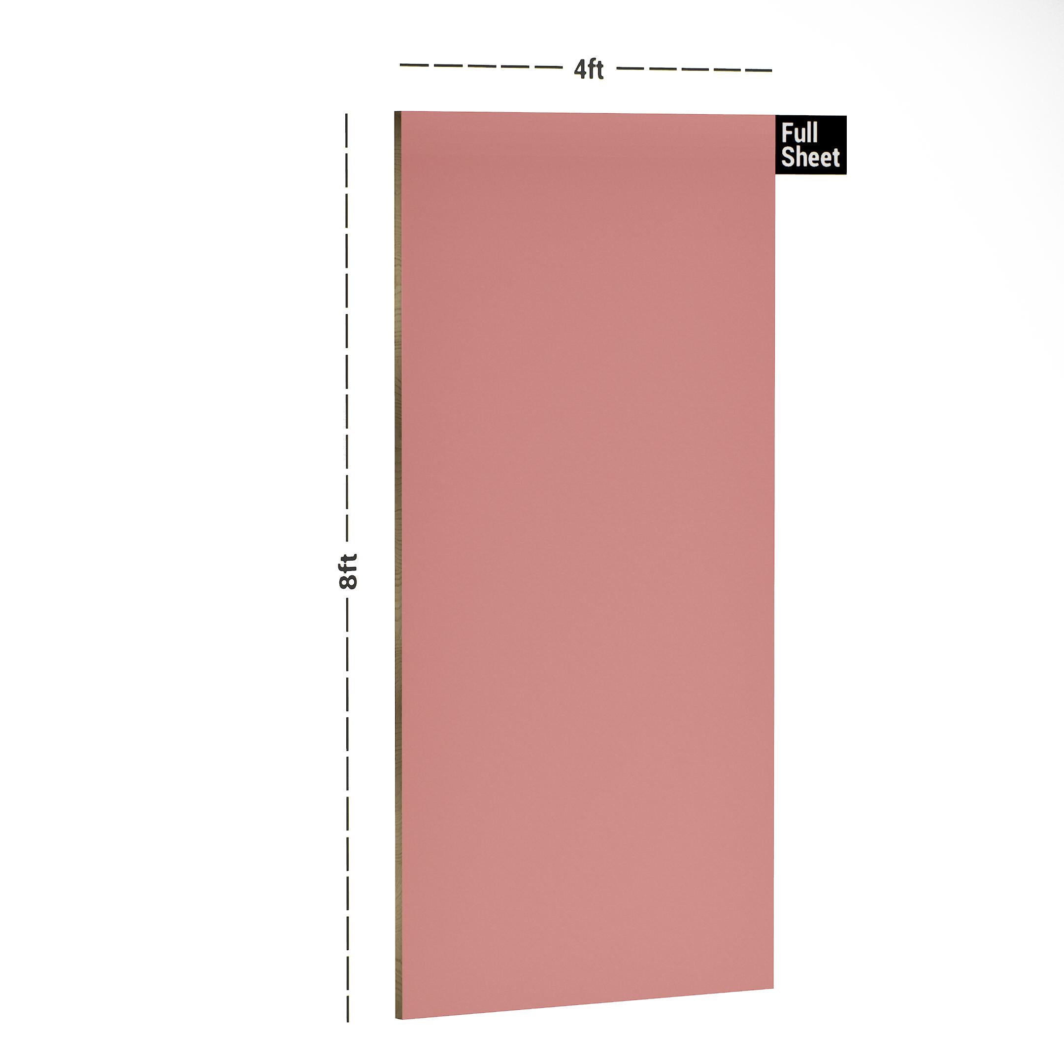 Quartz Pink Plain Laminate 8x4 ft Suede 1 mm - PC 100