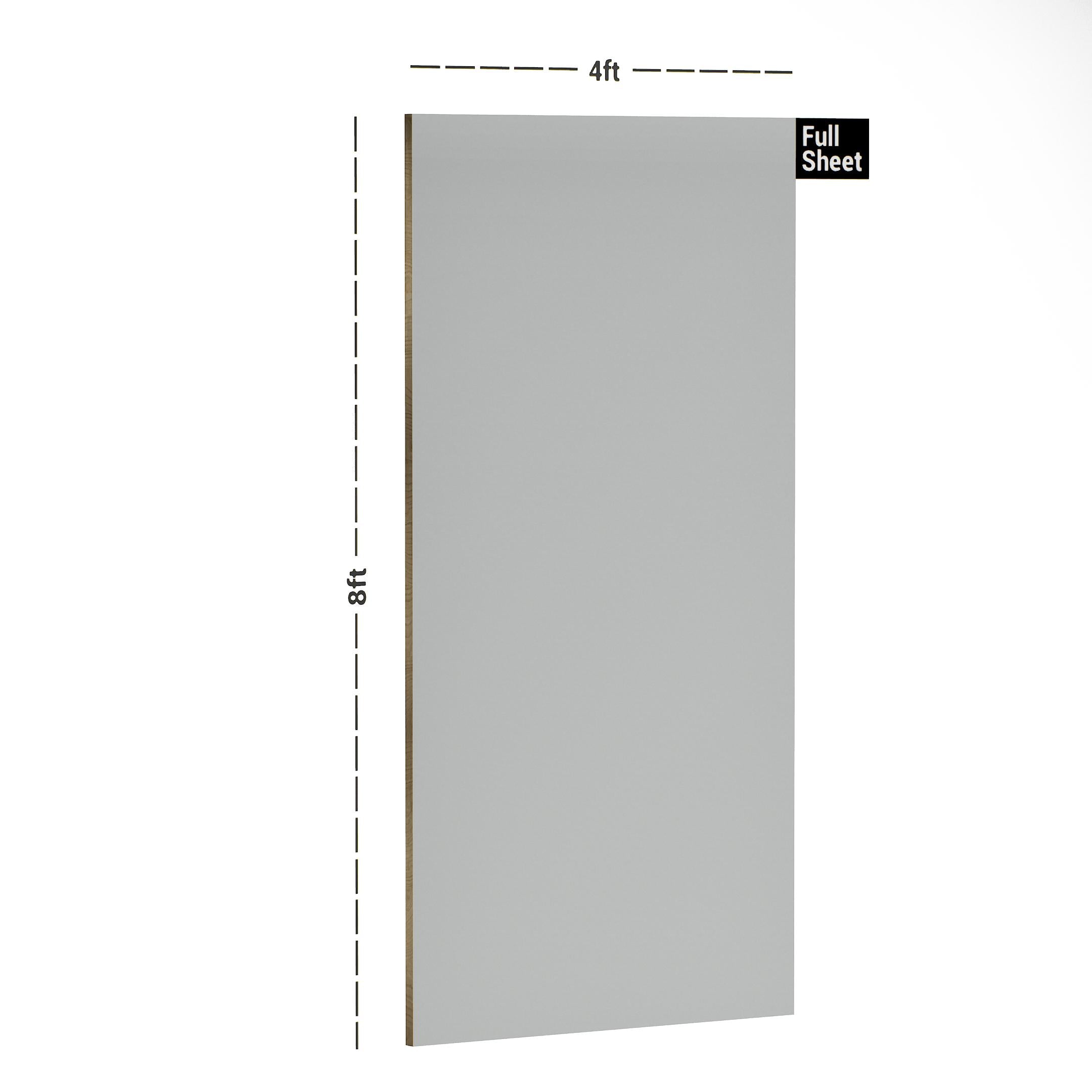 Silver Grey Plain Laminate 8x4 ft Suede 1 mm - SF 204