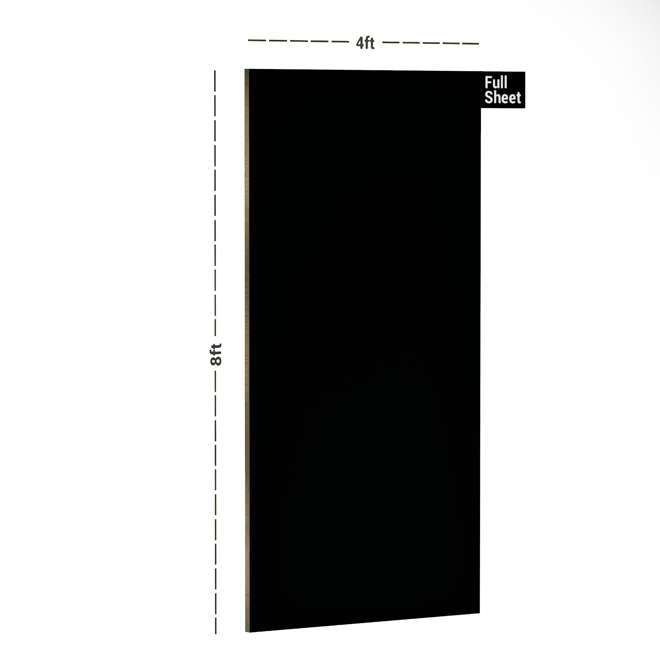 Black Plain Laminate 8x4 ft Suede 1 mm - SF 205