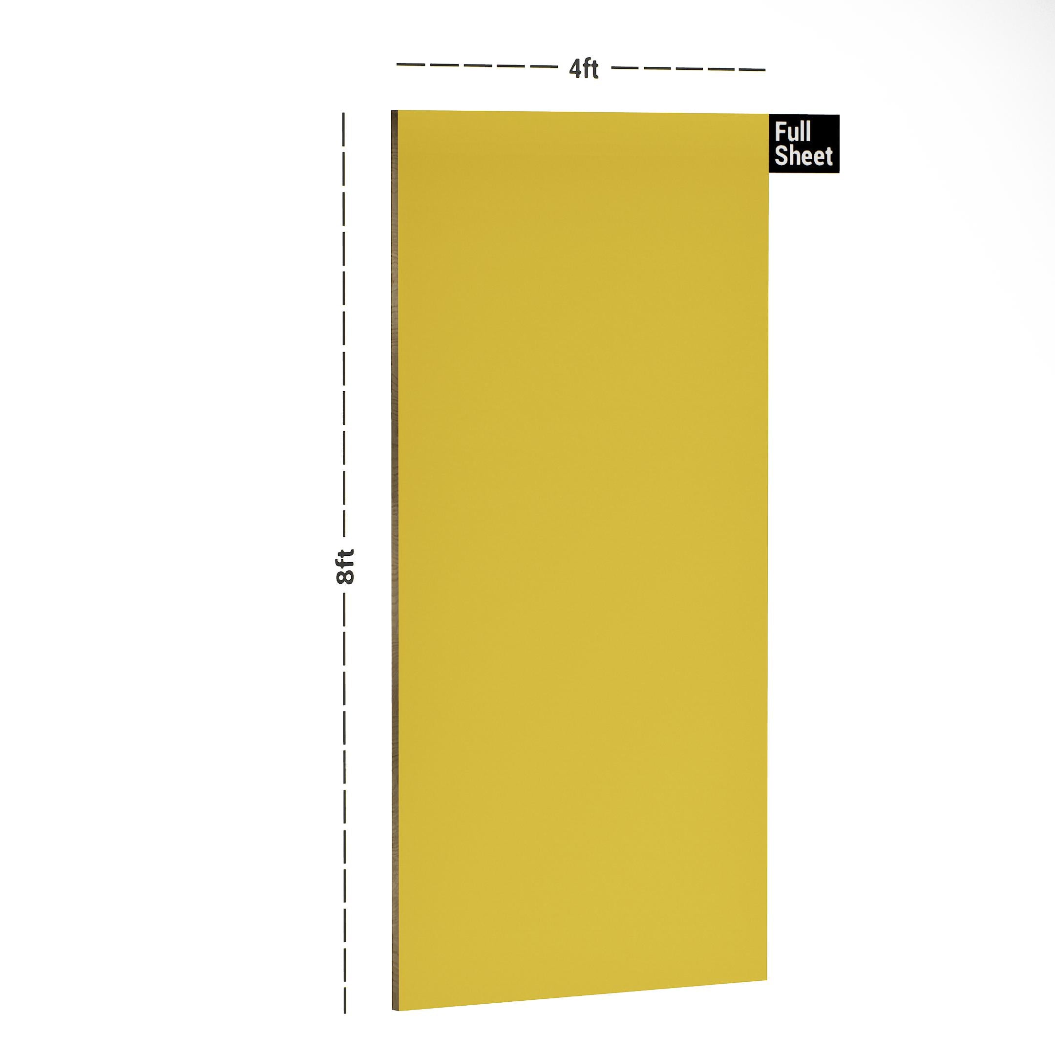 Lemon Yellow Plain Laminate 8x4 ft Suede 1 mm - SF 210