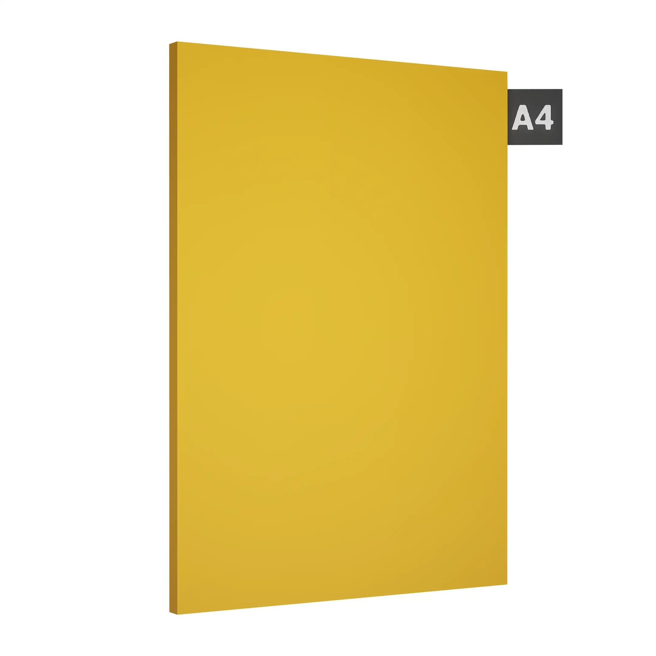 Yellow Plain Laminate 8x4 ft Suede 0.8 mm - SF 6050