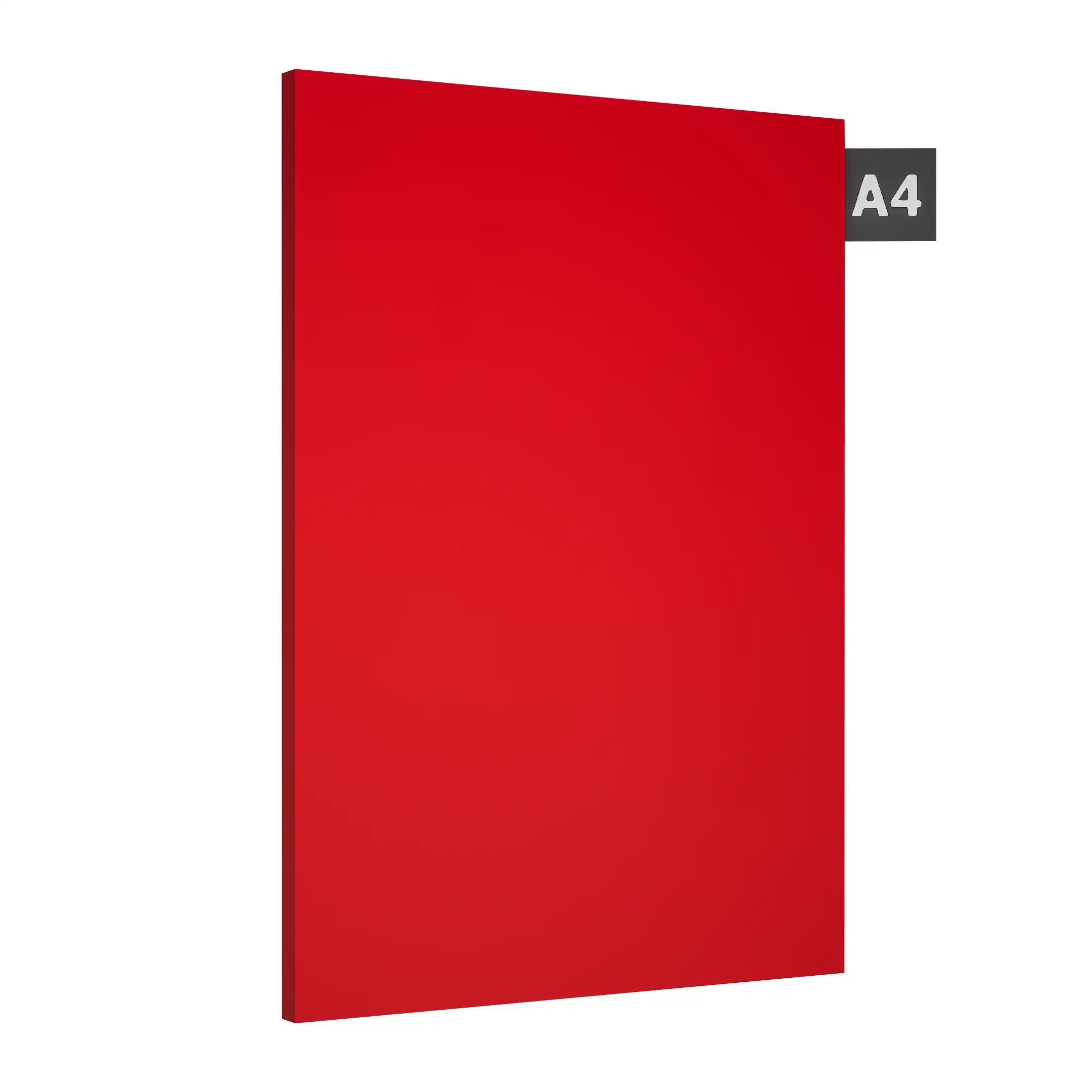 Red Plain Laminate 8x4 ft Suede 0.8 mm - SF 6065