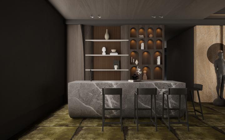 Celestial Emperador Marble & Stone Laminate 8x4 ft Matte 1 mm - SMT 1997