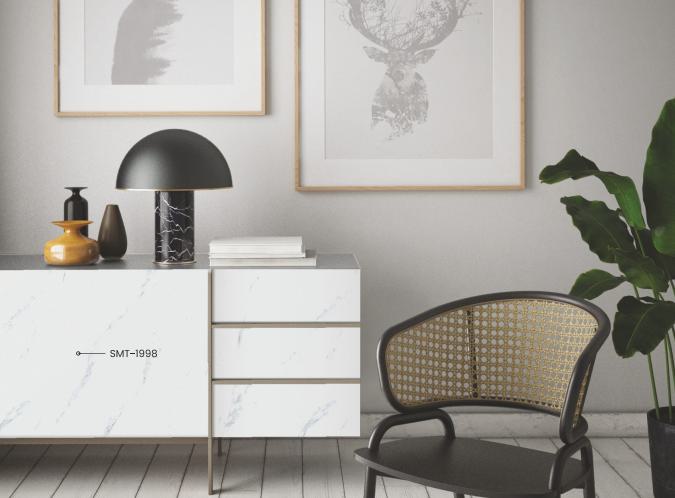 Creamy Venetino Marble & Stone Laminate 8x4 ft Matte 1 mm - SMT 1998