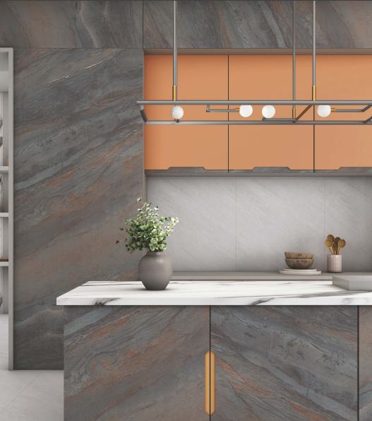 Romeo Blue Marble & Stone Laminate 8x4 ft Super Matte 1 mm - SMT 7086