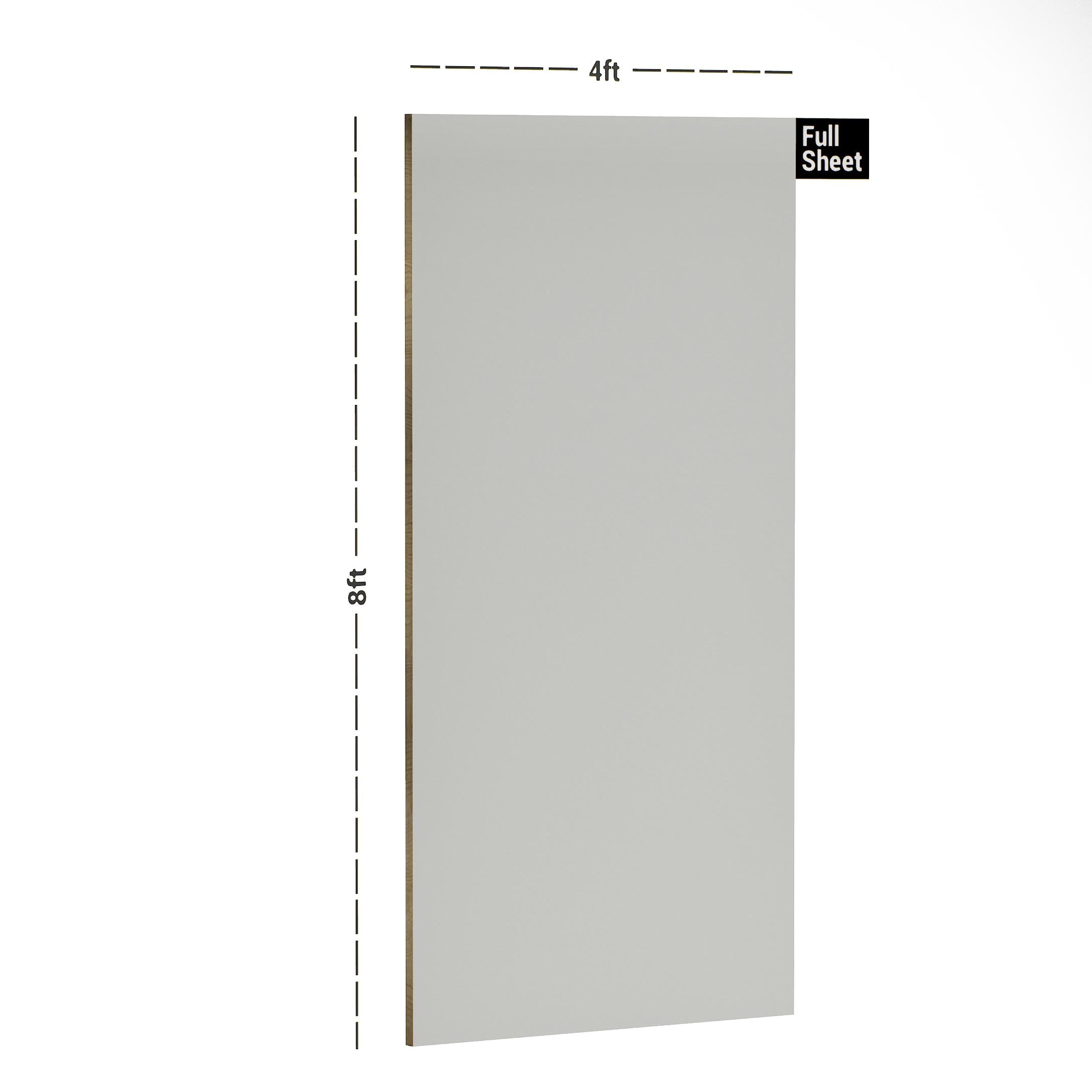 Plain Laminate 8x4 ft High Gloss 1.5 mm - Silver Mirror