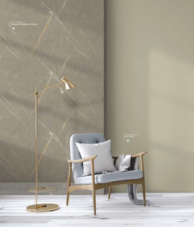 Gray Marble & Stone Laminate 8x4 ft High Gloss 1.5 mm - Triana Harbour