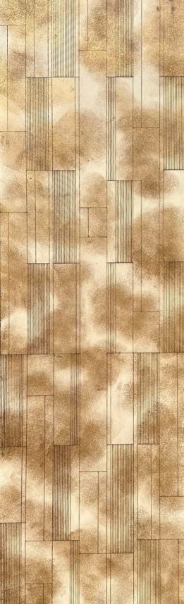 Stelio Hdf Panel Metallic Louvers Brown 8x2 Ft - 22014