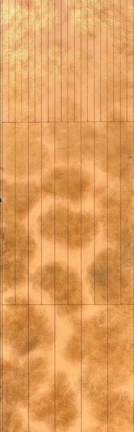 Stelio Hdf Panel Metallic Louvers Brown 8x2 Ft - 22035