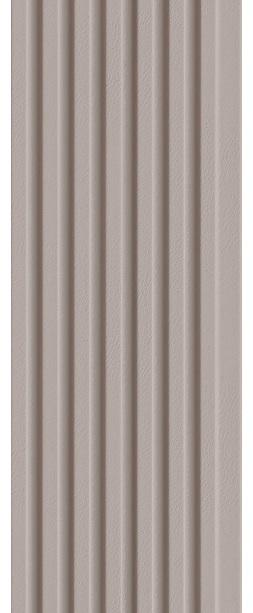 Slim Flute Faux Leather Louver Panel Fabric Brown 9x0.41 Ft - 9GIOLP7