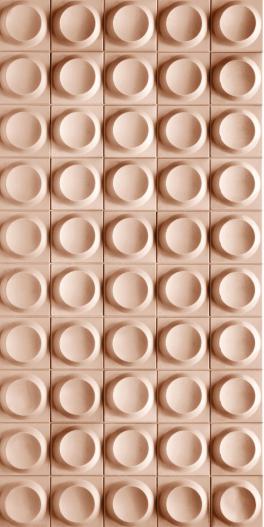 Unknown Protruding Disk Cream PU Stone Panel 4x2 ft designer louvers Cream AR-111