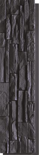 Brick Wall Black Pu Stone Panel Marble & Louvers 4x1 Ft - Ar-117