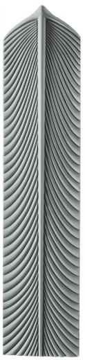 Feather Forge Grey Green 3D PU Stone Panels 3x0.65 ft designer louvers Grey Green AR-120