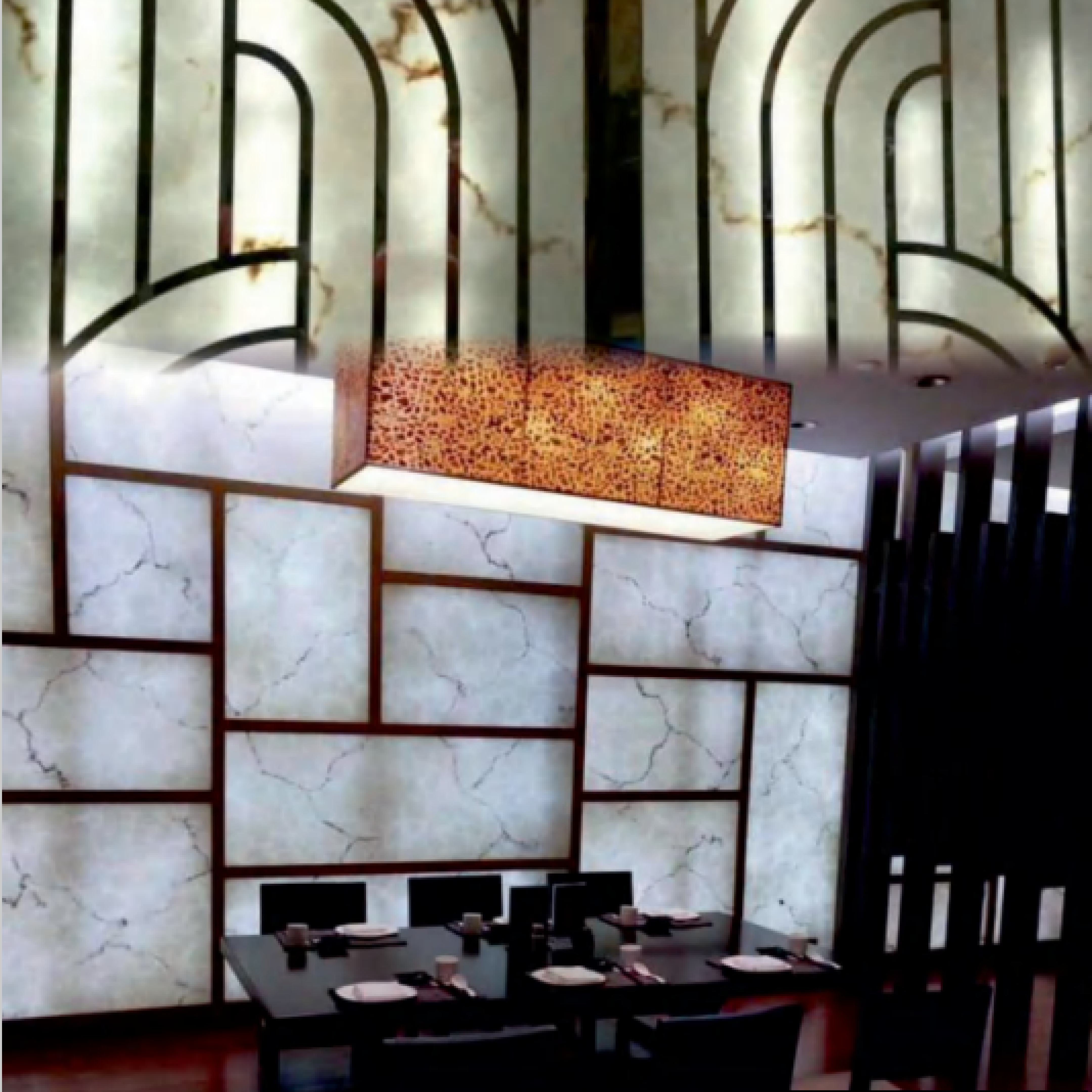 Alabaster Sheet Marble & Stone Louvers Grey 8x4 Ft - Pn 03051