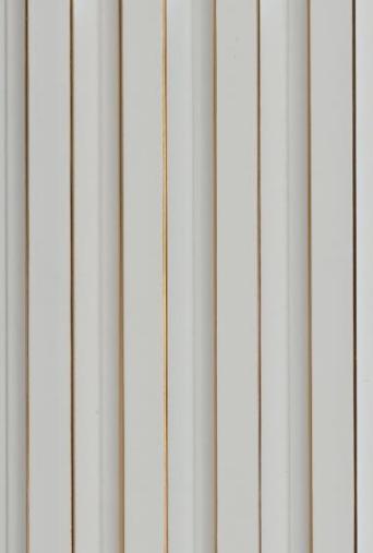 Interlock Charcoal Louvers Plain Colors Alabaster White 9.5x0.38 Ft - Pn 02716 M
